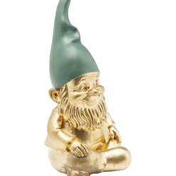 Figurine Décorative Zwerg Sitting Dore Vert 19Cm