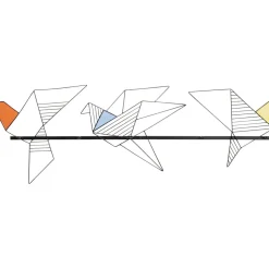 Garderobe Murale Origami Bird 114Cm