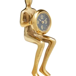 Horloge A Poser Sitting Man Dore 8X27Cm