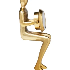Horloge A Poser Sitting Man Dore 8X27Cm