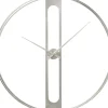 Horloge Murale Clip Argente O60Cm