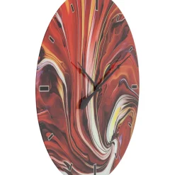 Horloge Murale En Verre Chaos Fire O80Cm