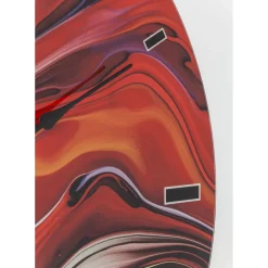 Horloge Murale En Verre Chaos Fire O80Cm