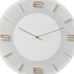 Horloge Murale Leonardo Blanc/Dore O49Cm