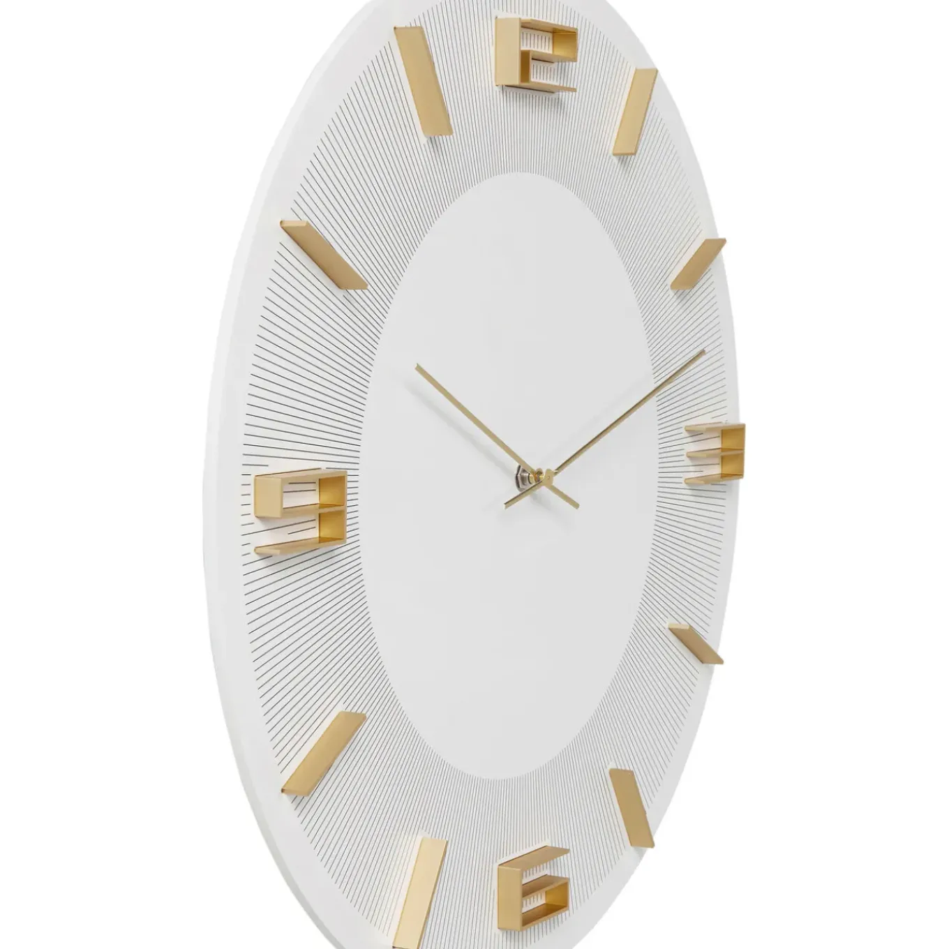 Horloge Murale Leonardo Blanc/Dore O49Cm