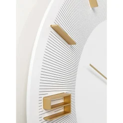 Horloge Murale Leonardo Blanc/Dore O49Cm