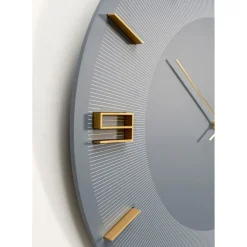 Horloge Murale Leonardo Gris/Dore O49Cm
