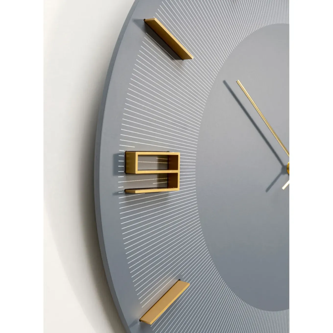 Horloge Murale Leonardo Gris/Dore O49Cm