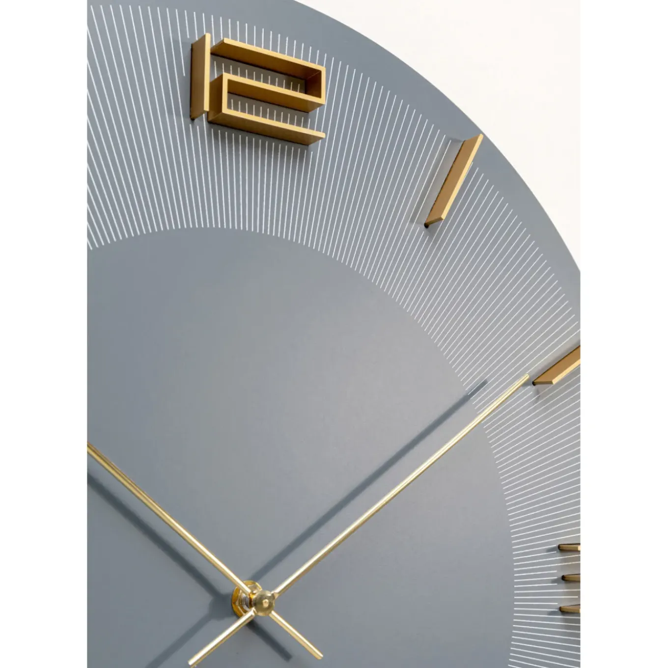 Horloge Murale Leonardo Gris/Dore O49Cm