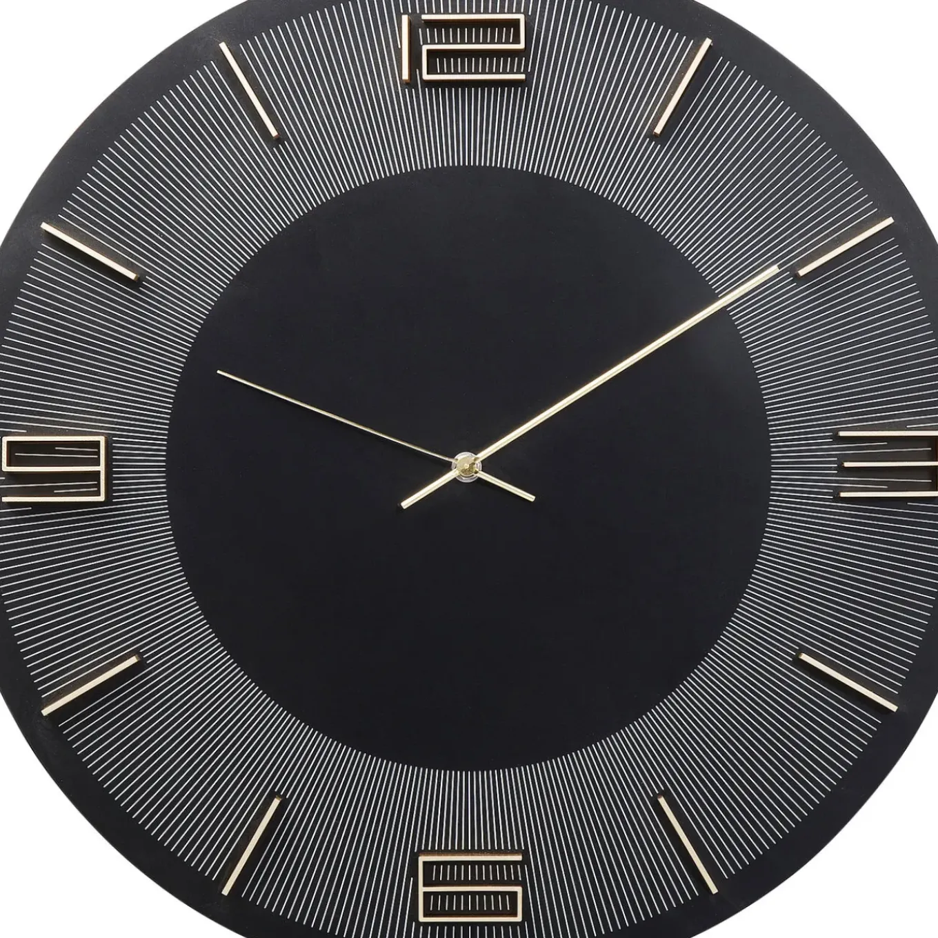 Horloge Murale Leonardo Noir/Dore O49Cm