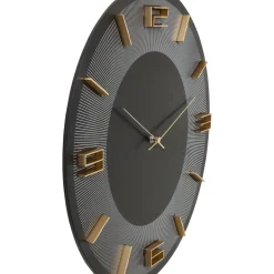 Horloge Murale Leonardo Noir/Dore O49Cm