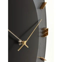 Horloge Murale Leonardo Noir/Dore O49Cm