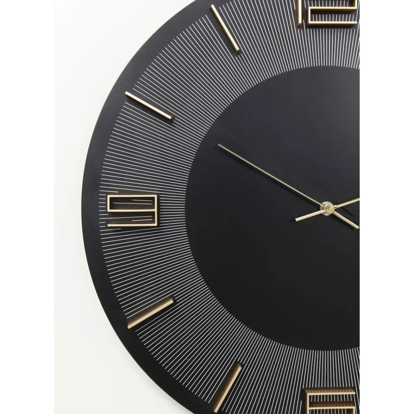 Horloge Murale Leonardo Noir/Dore O49Cm