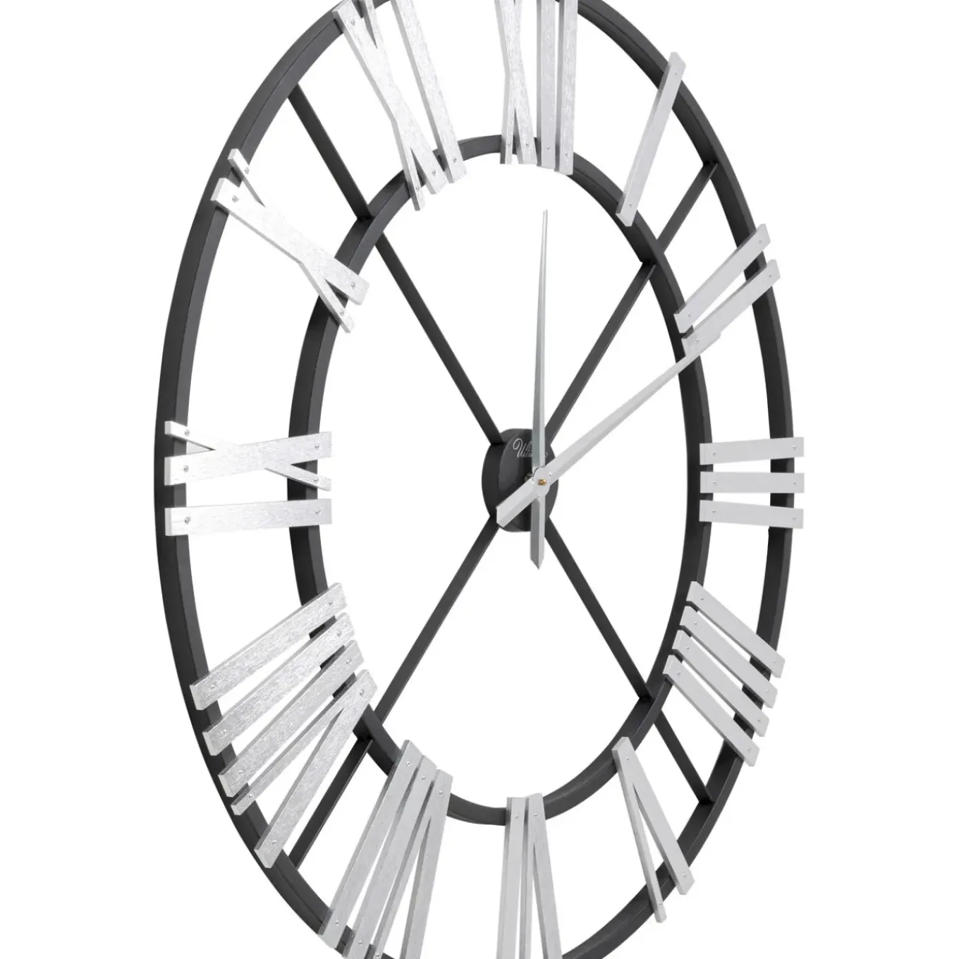 Horloge Murale Nevio Argente O95Cm