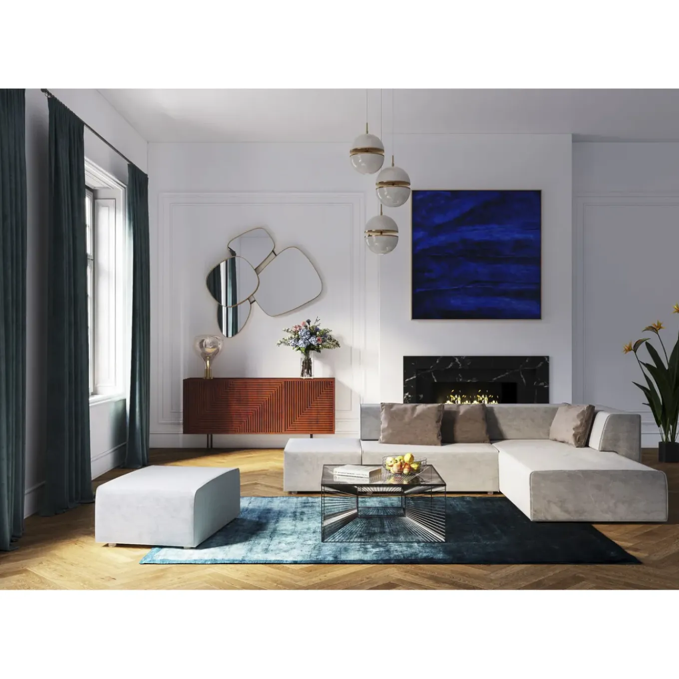 Infinity Pouf 68 Éléments Gris