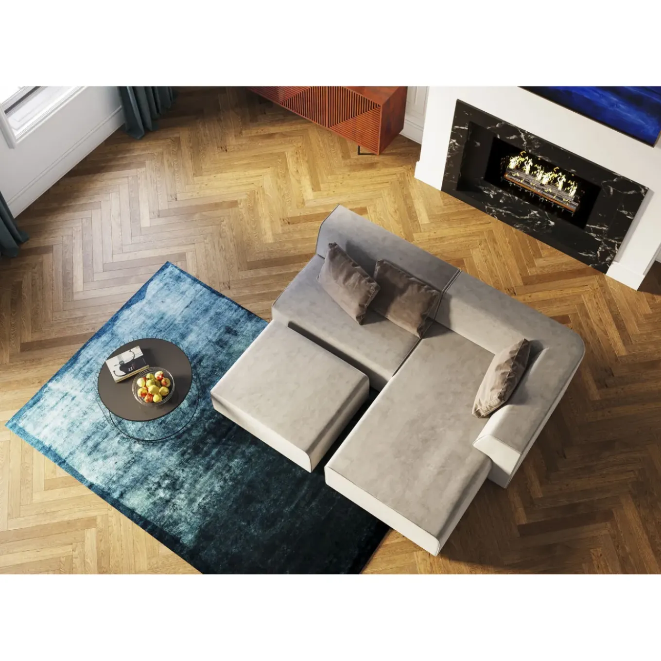 Infinity Pouf 50 Éléments Gris