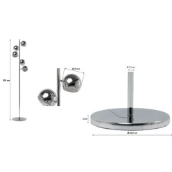 Lampadaire Calotta Chrome 5