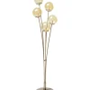 Lampadaire Five Balls Ambre Laiton