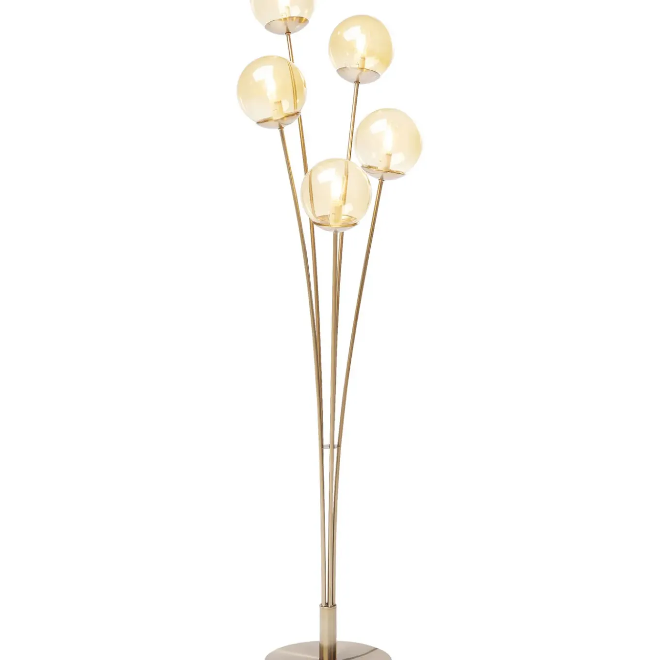 Lampadaire Five Balls Ambre Laiton
