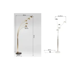 Lampadaire Five Fingers Laiton