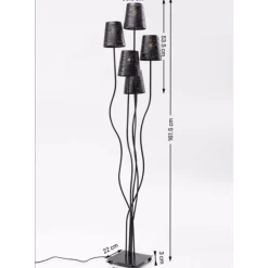 Lampadaire Flexible Noir Cinque