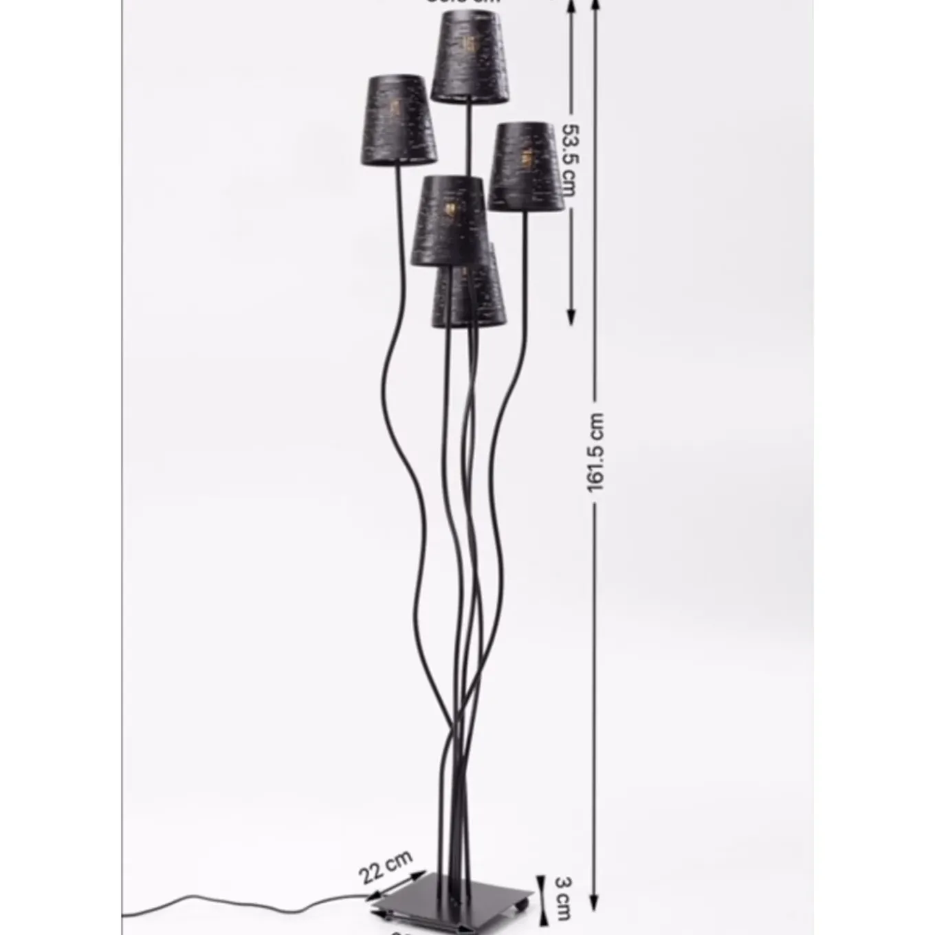 Lampadaire Flexible Noir Cinque