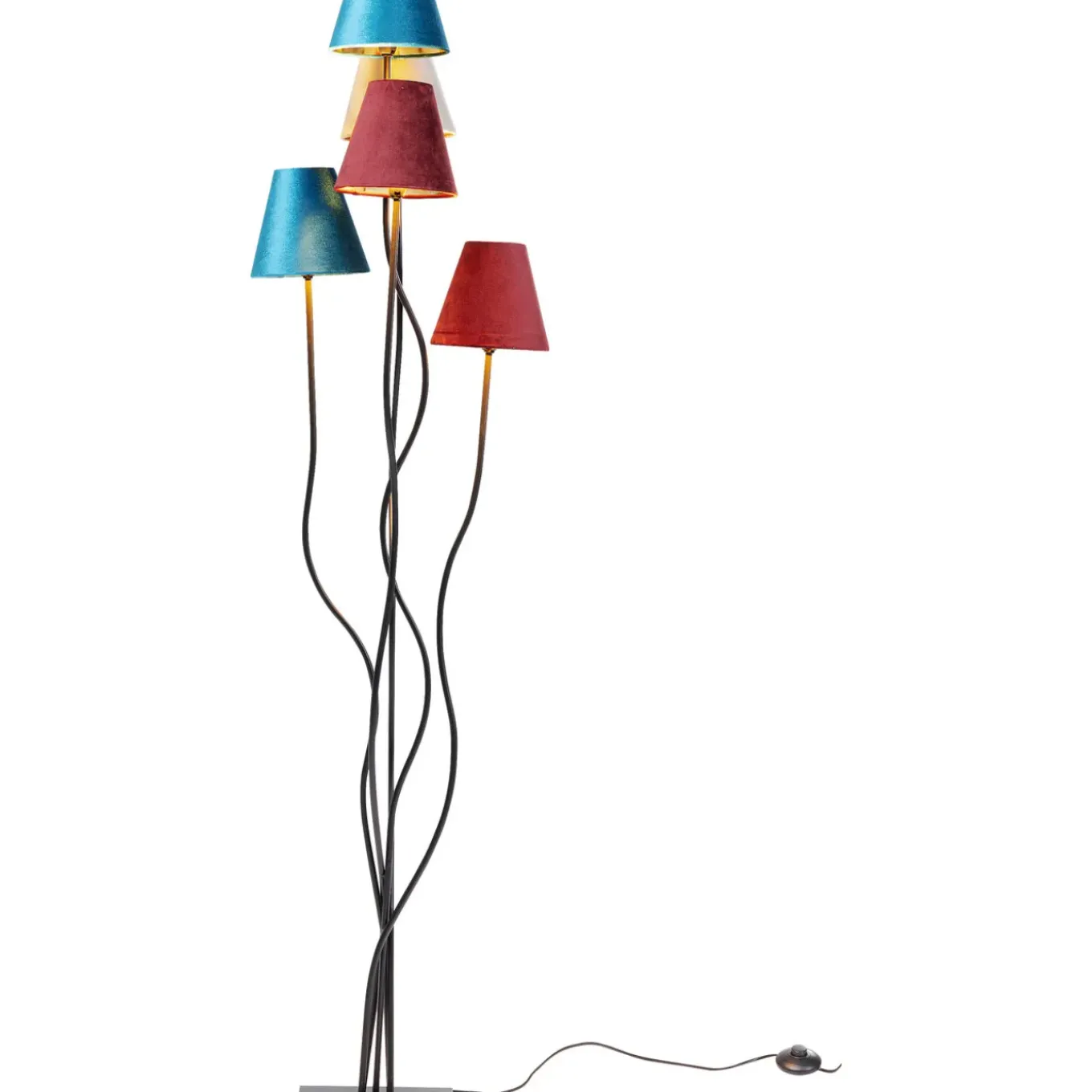 Lampadaire Flexible Velours Noir Cinque