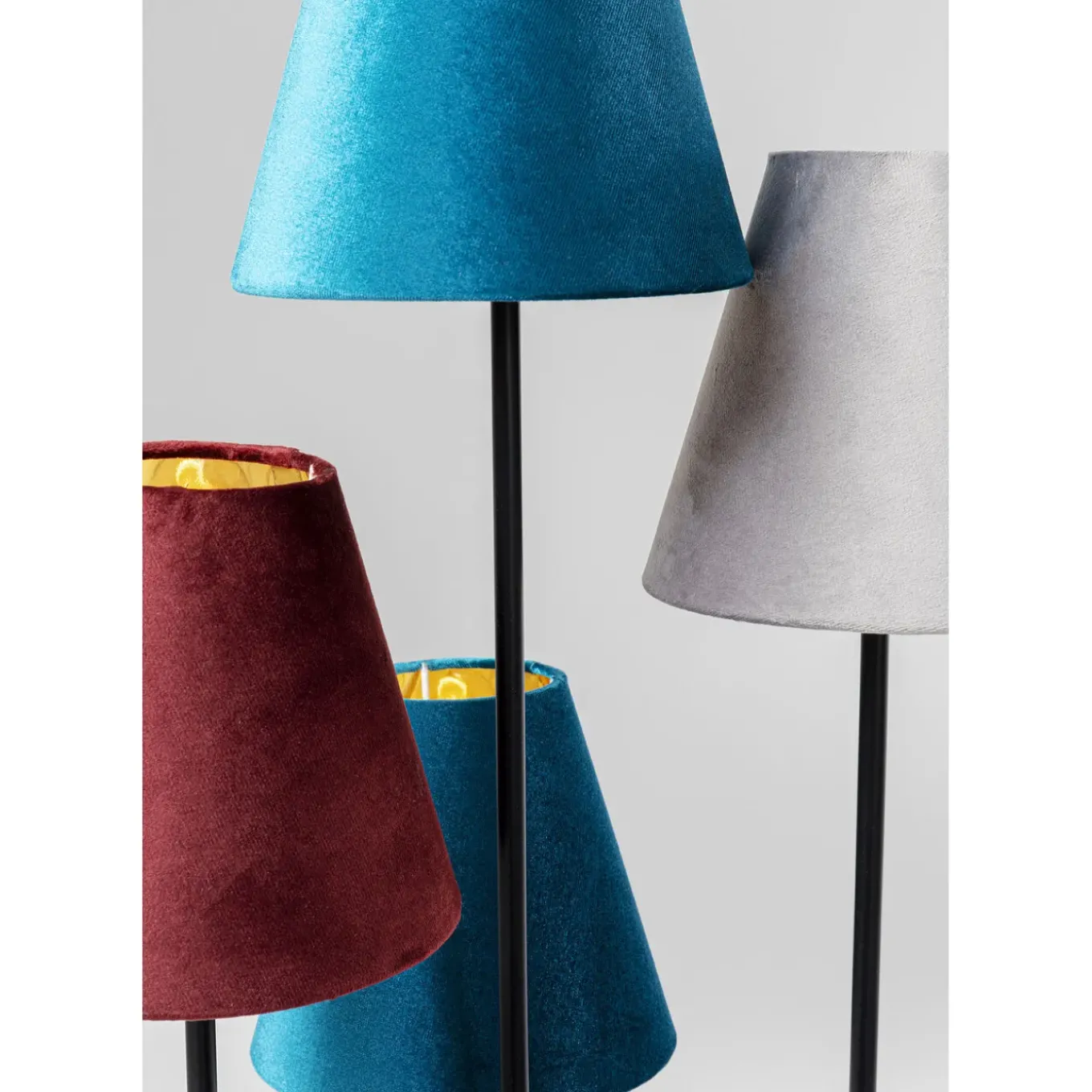 Lampadaire Flexible Velours Noir Cinque