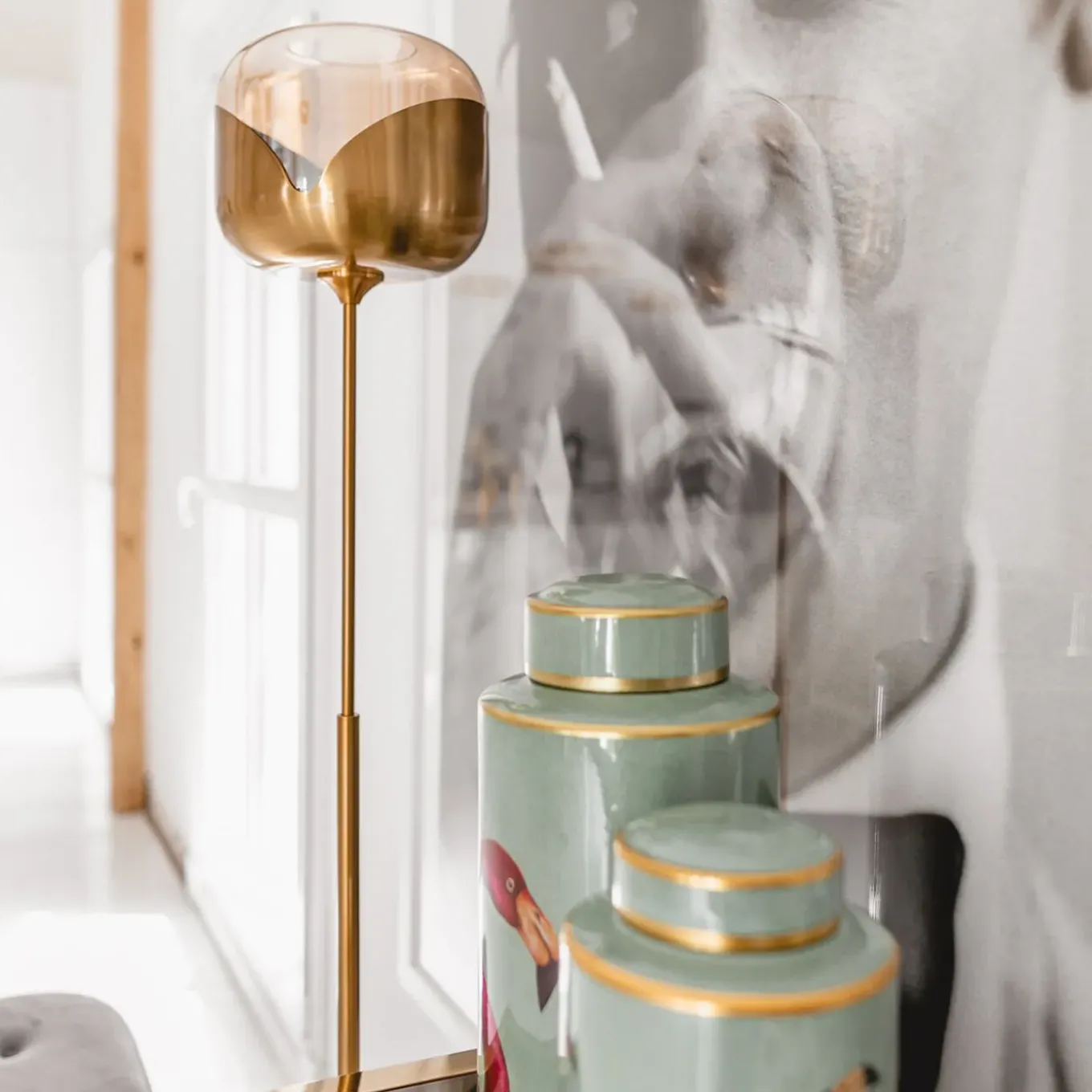 Lampadaire Golden Goblet Ball