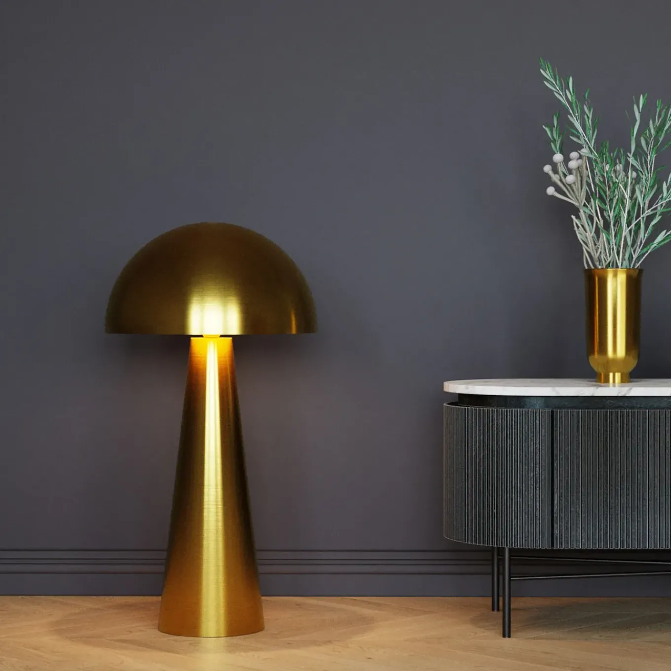 Lampadaire Loungy Dore 95Cm