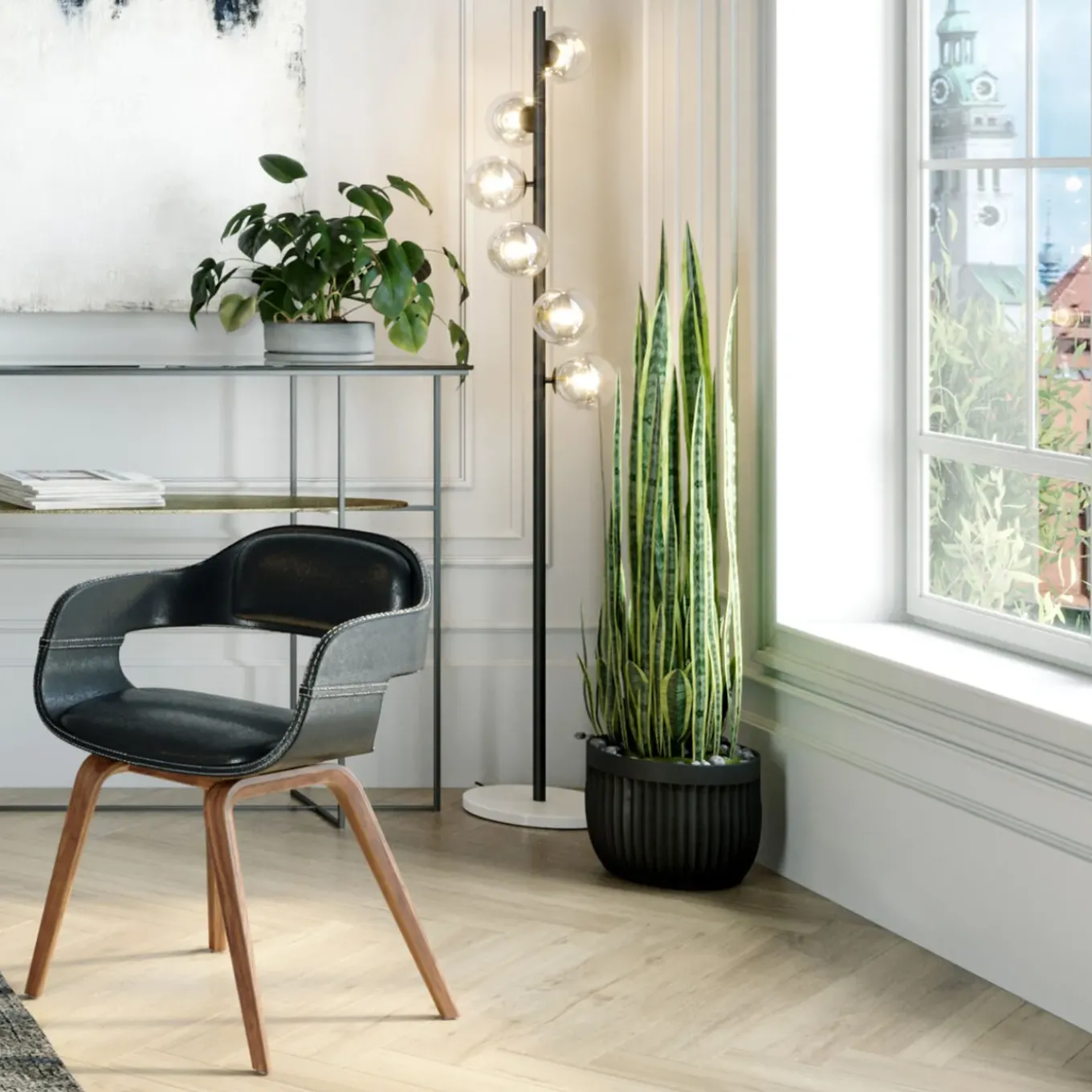Lampadaire Scala Balls Noir 160Cm