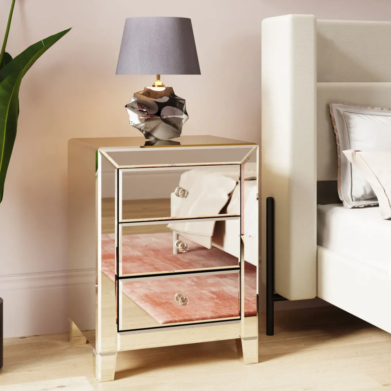 Lampe A Poser Alba Argente 42Cm