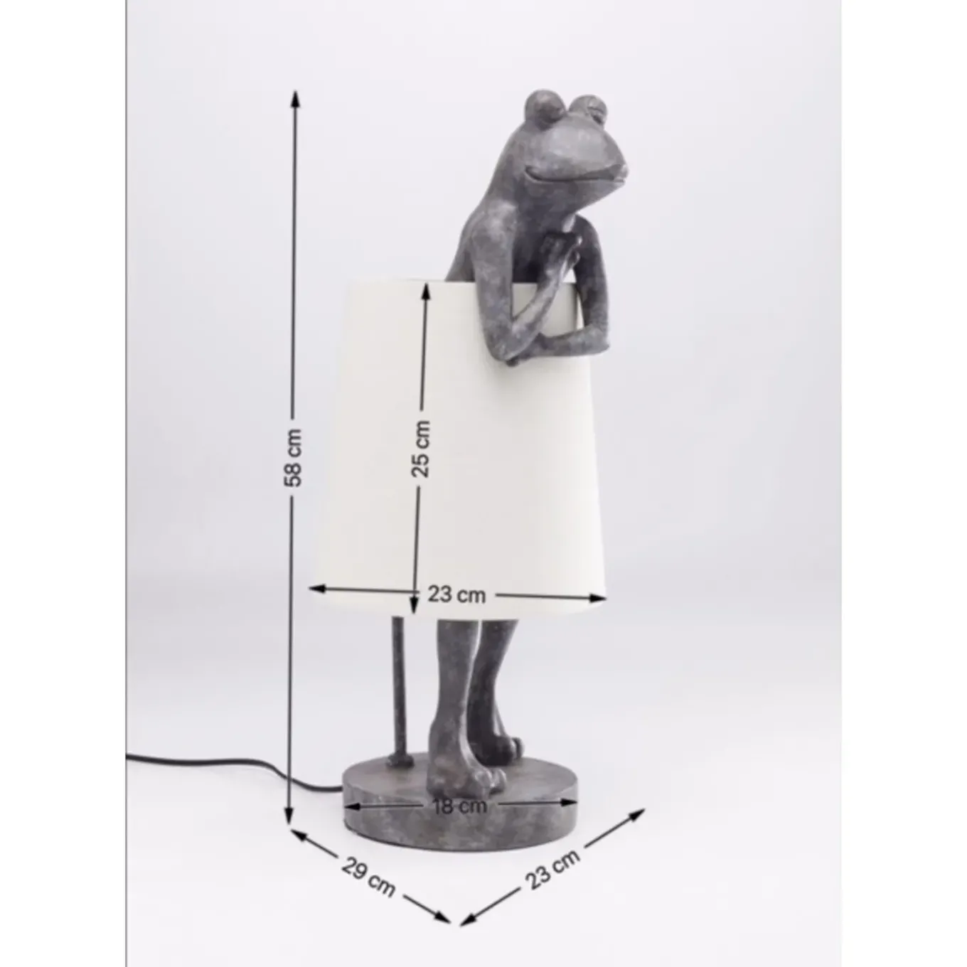 Lampe A Poser Animal Frog Gris