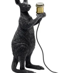 Lampe A Poser Animal Kangaroo Noir Mat 46Cm