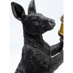 Lampe A Poser Animal Kangaroo Noir Mat 46Cm