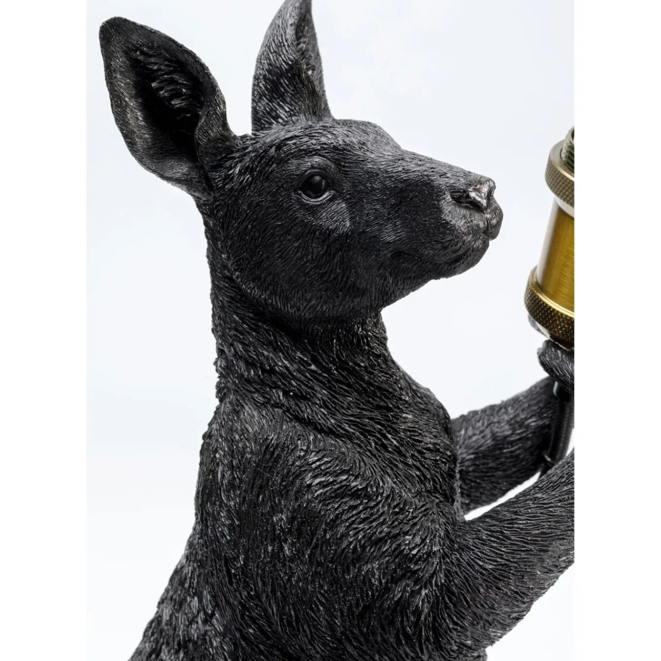 Lampe A Poser Animal Kangaroo Noir Mat 46Cm