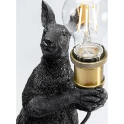 Lampe A Poser Animal Kangaroo Noir Mat 46Cm