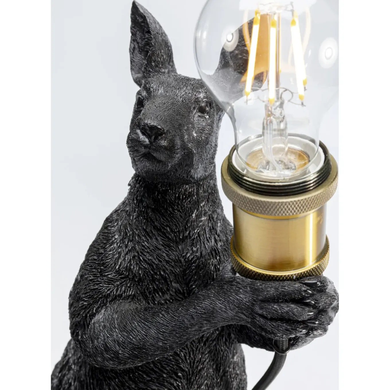 Lampe A Poser Animal Kangaroo Noir Mat 46Cm