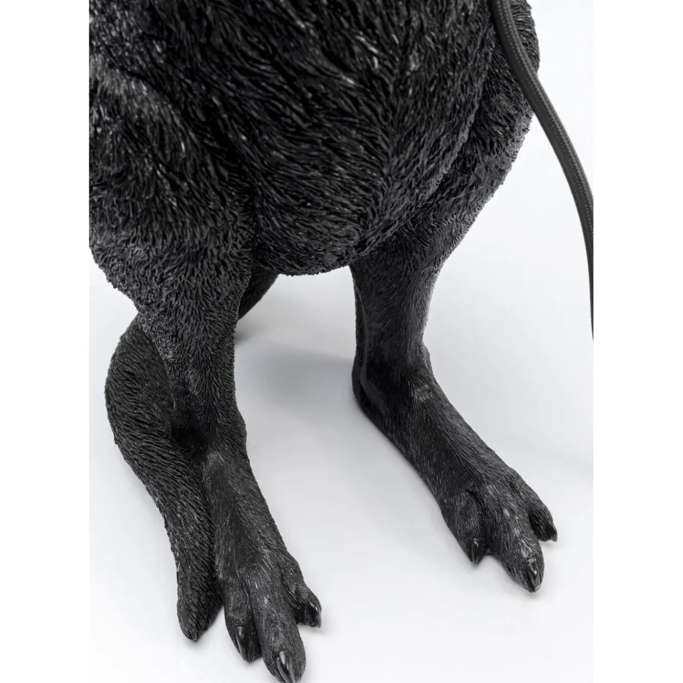 Lampe A Poser Animal Kangaroo Noir Mat 46Cm