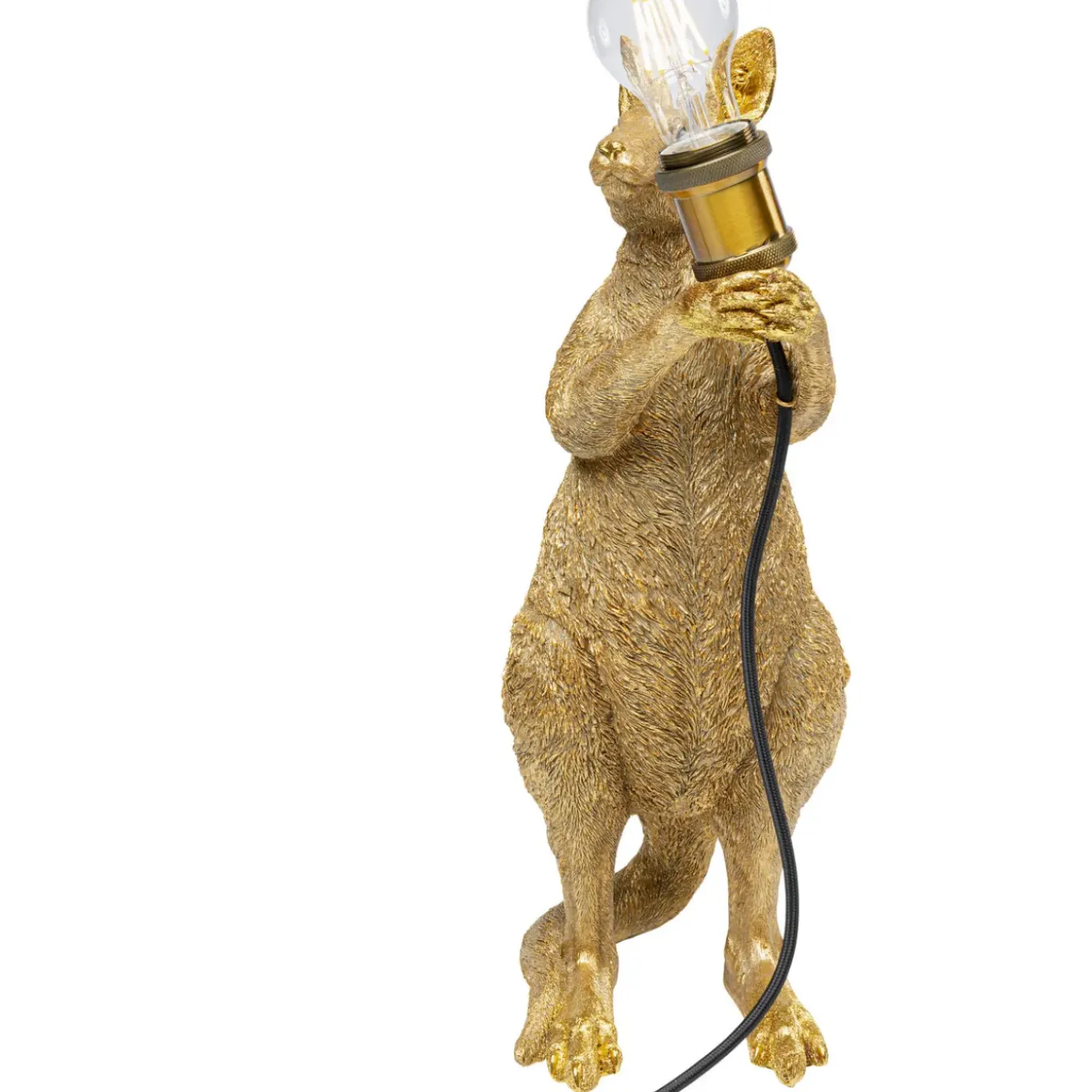 Lampe A Poser Animal Kangaroo Dore 46Cm