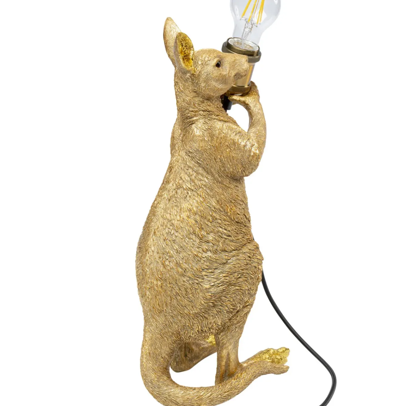 Lampe A Poser Animal Kangaroo Dore 46Cm