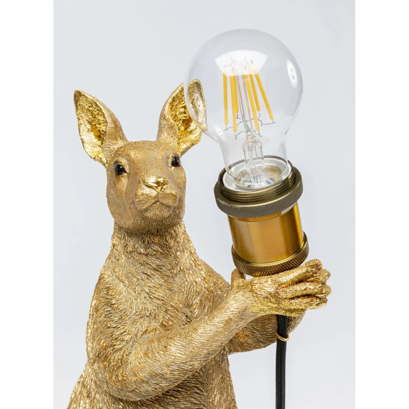 Lampe A Poser Animal Kangaroo Dore 46Cm