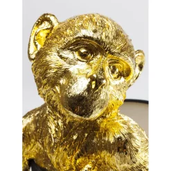 Lampe A Poser Animal Monkey Dore-Noir