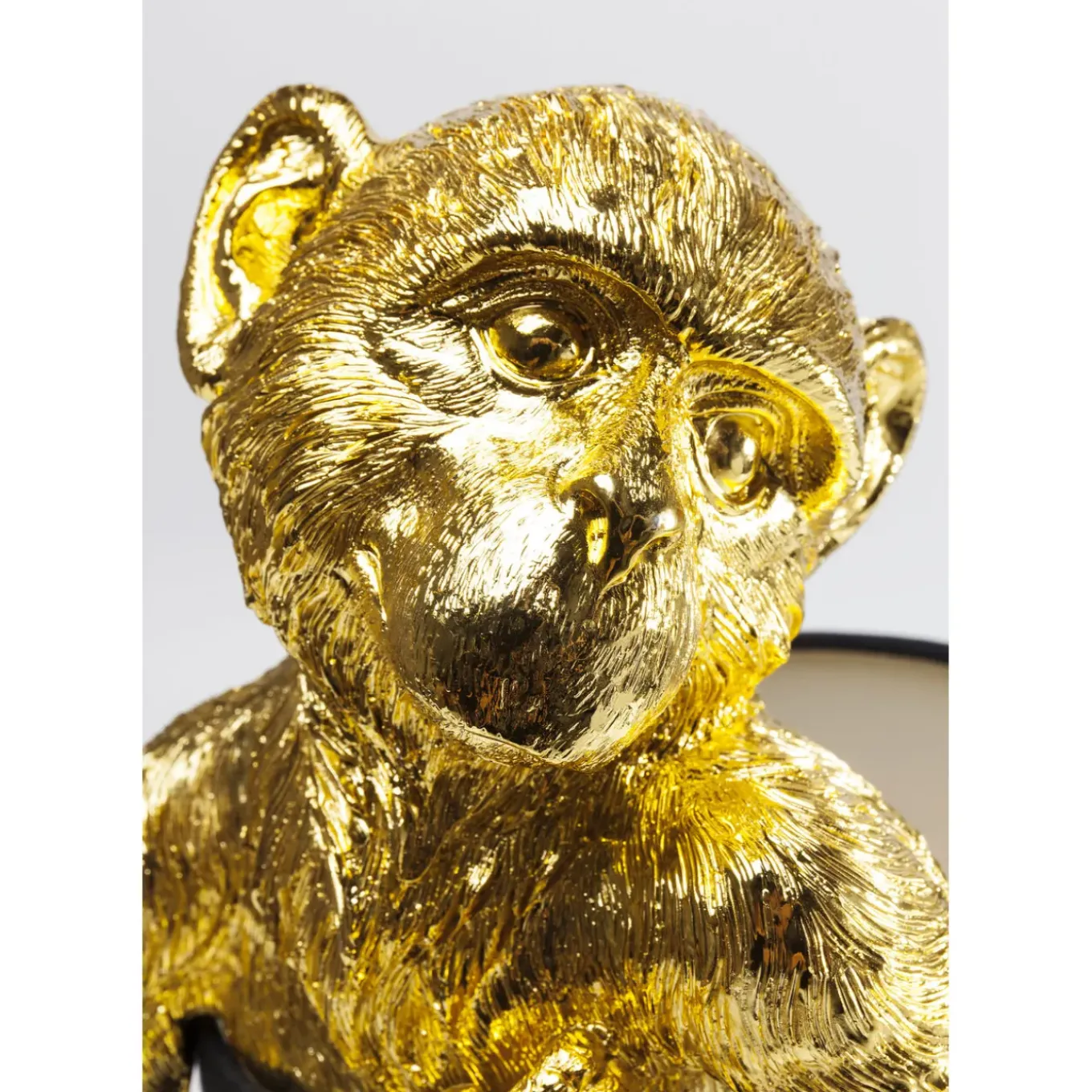 Lampe A Poser Animal Monkey Dore-Noir