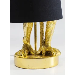 Lampe A Poser Animal Monkey Dore-Noir