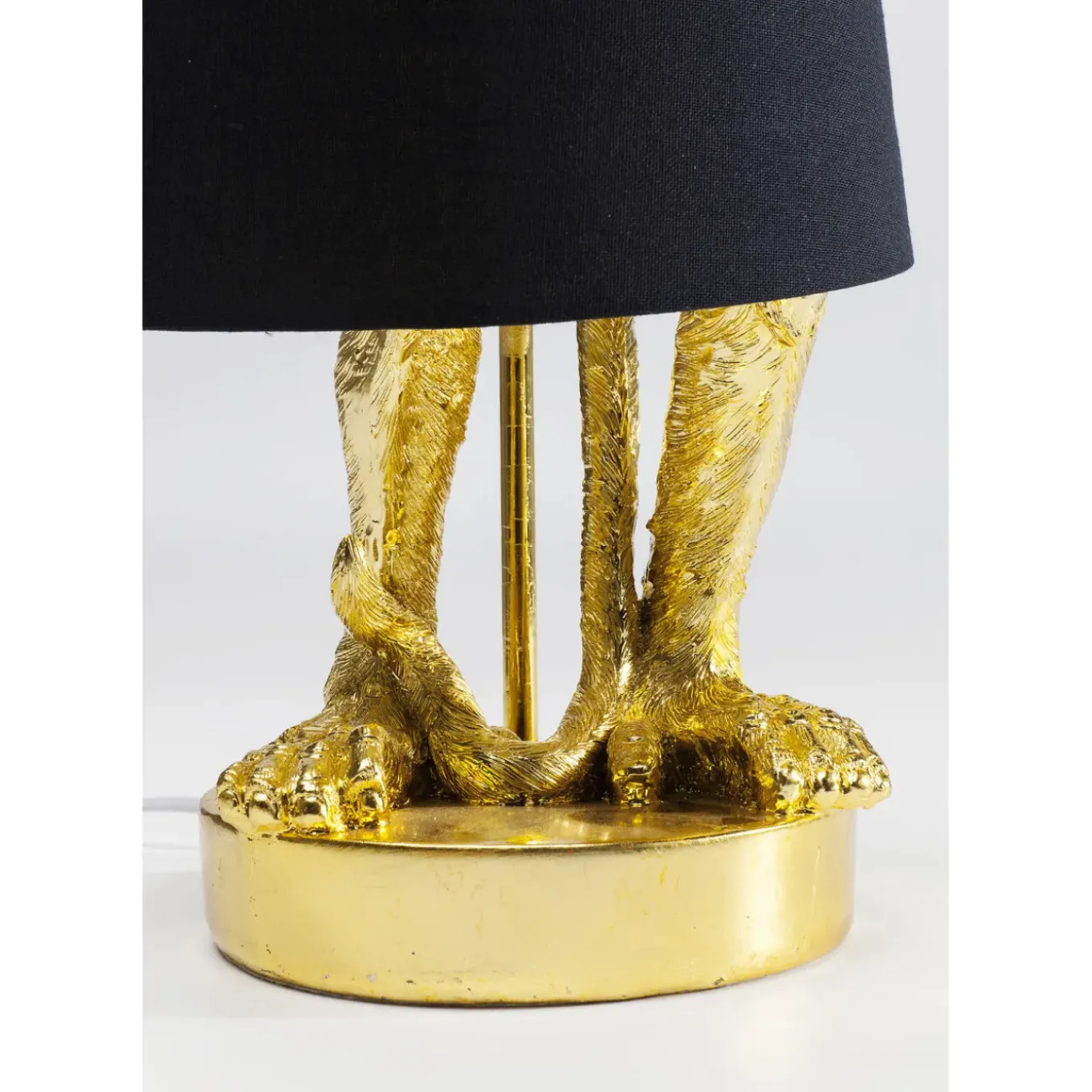 Lampe A Poser Animal Monkey Dore-Noir