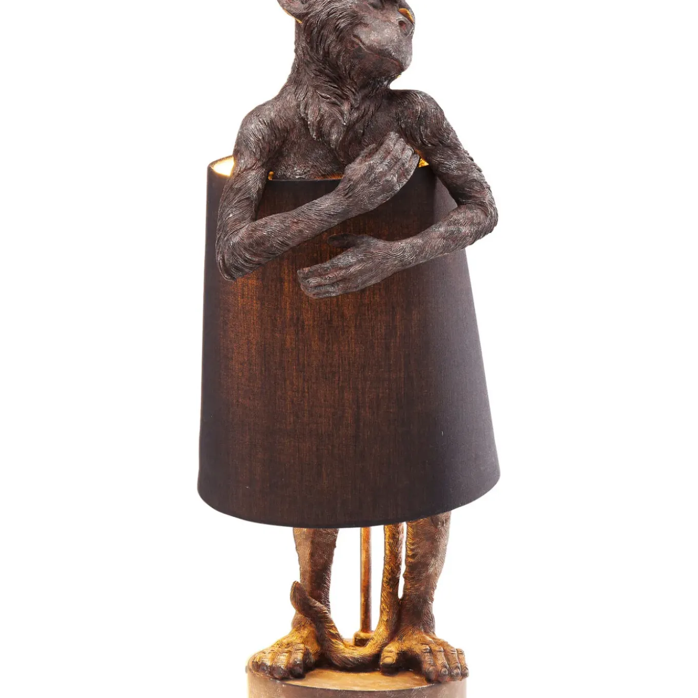 Lampe A Poser Animal Monkey Marron