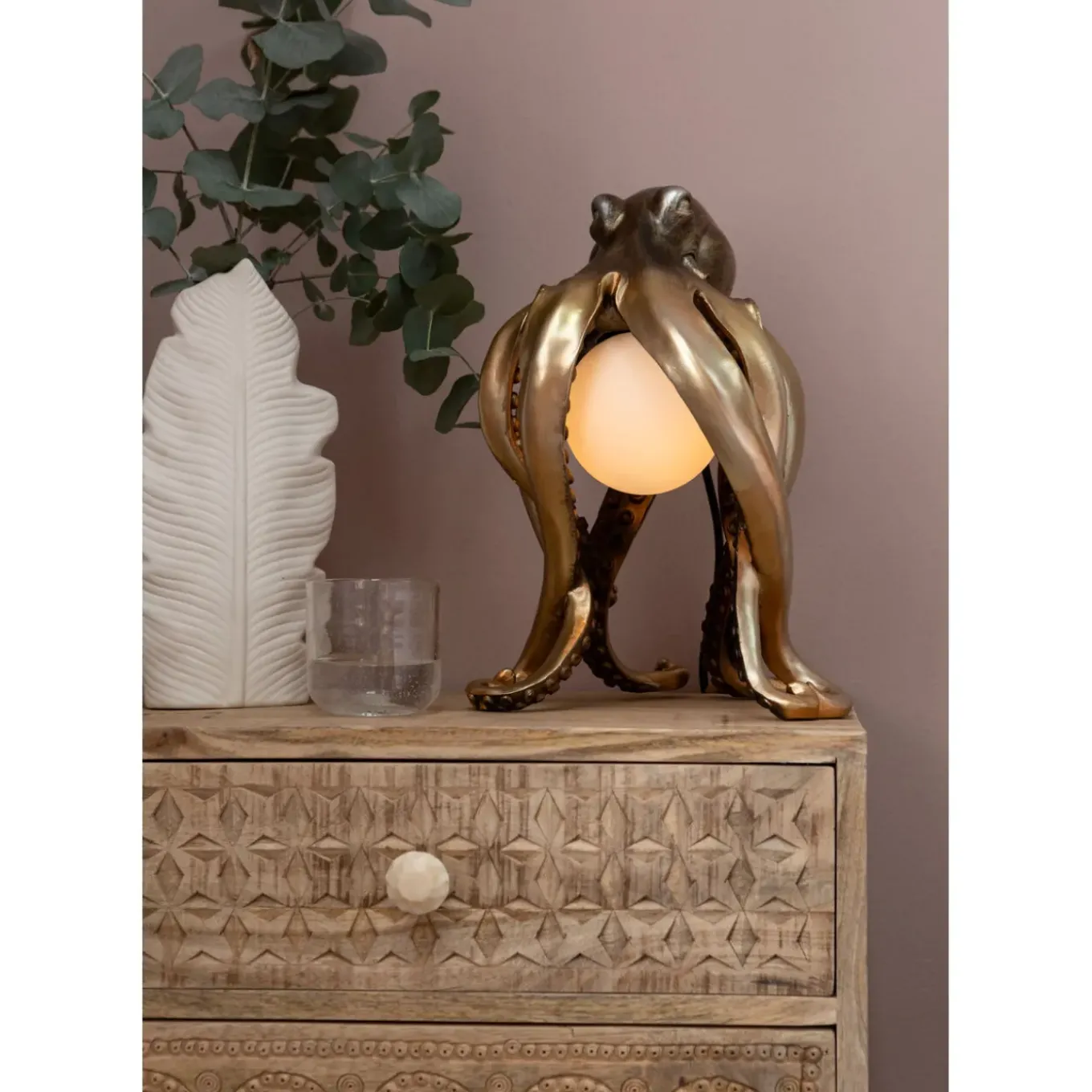 Lampe A Poser Animal Octopus 34Cm