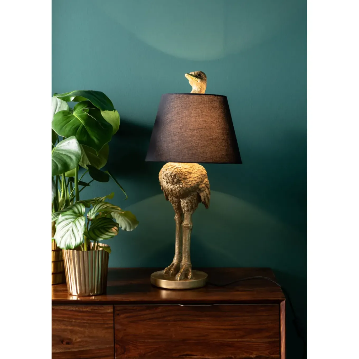Lampe A Poser Animal Ostrich 67Cm
