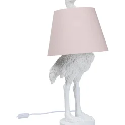 Lampe A Poser Animal Ostrich Blanc 66Cm